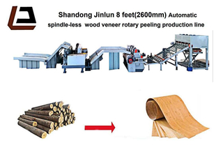 Línea de producción automática de pelado rotativo de chapa de madera