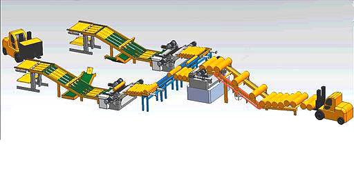 Línea de pelado de chapa de madera contrachapada