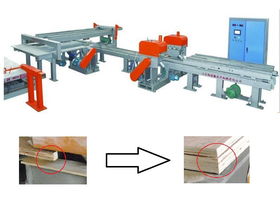 Sierra de corte de madera contrachapada para la línea de producción de fabricación de madera contrachapada