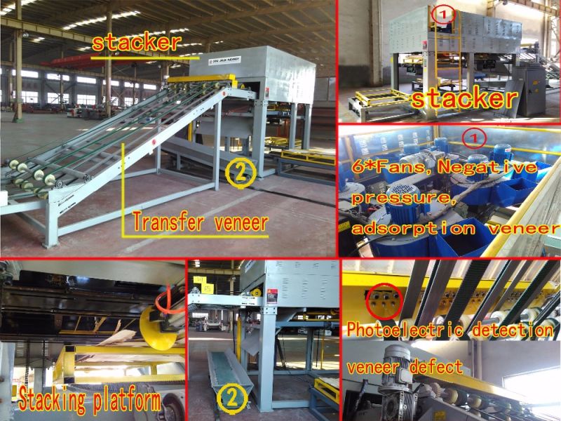 L&iacute;nea de pelado de chapa de madera contrachapada de control CNC de venta caliente de China