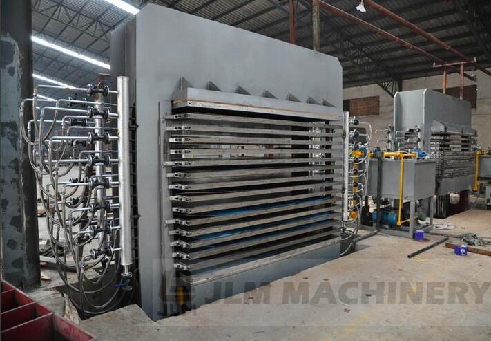 Tablero a base de madera 500 T Torno de prensa en caliente con 10 capas