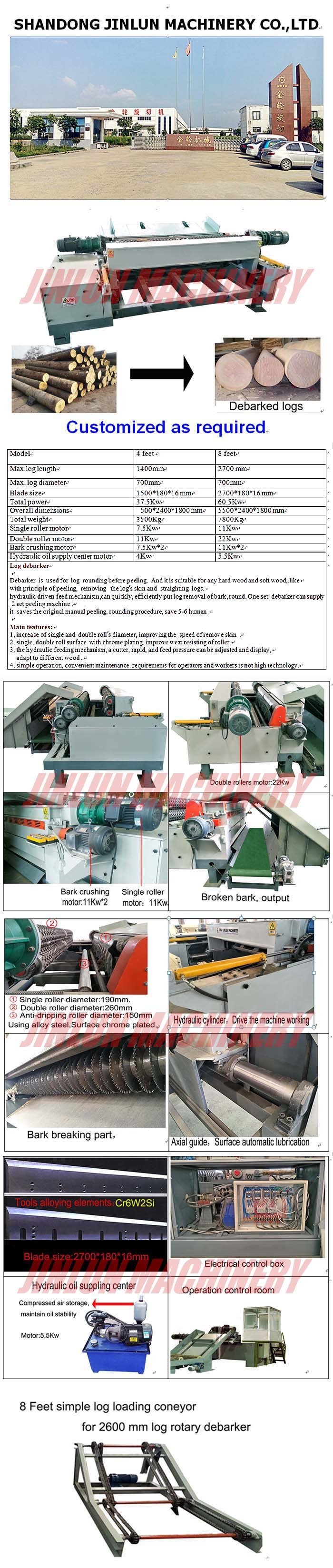 Certificaci&oacute;n CE y m&aacute;quina peladora de corteza de &aacute;rbol tipo Debarkers