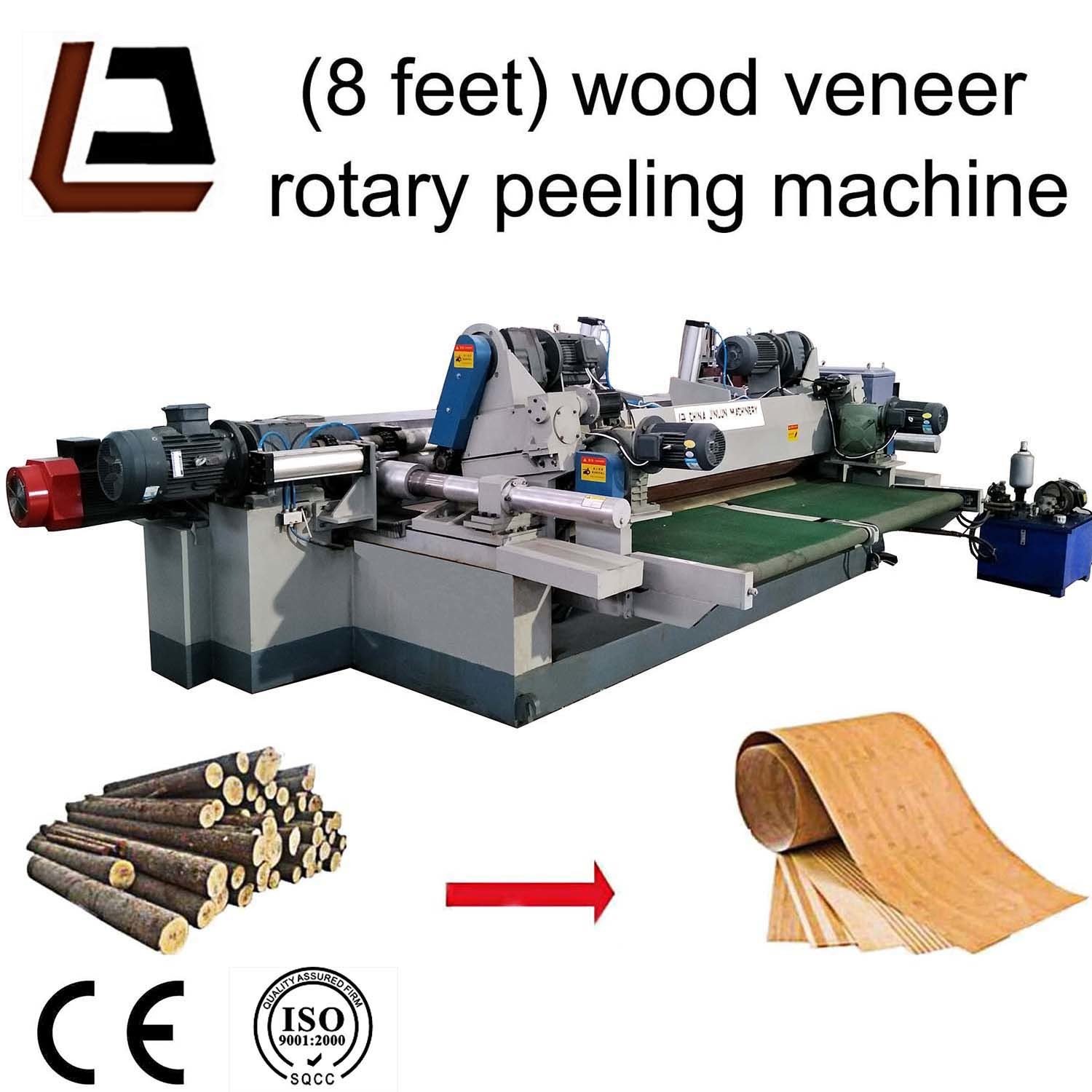 Máquina peladora de chapa de 4 pies de alta eficiencia para fábrica de madera contrachapada