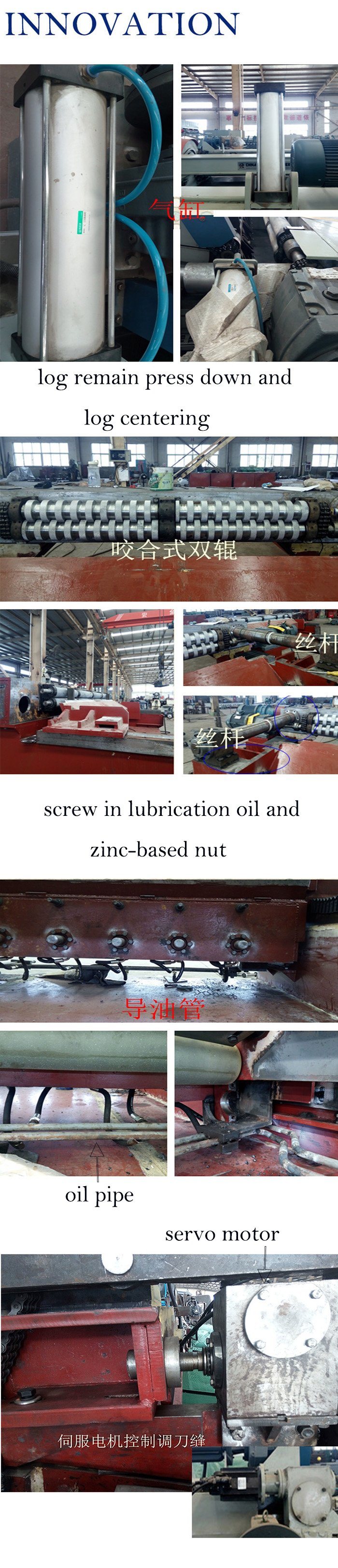 Torno de madera contrachapada para pelar chapa de 8 pies